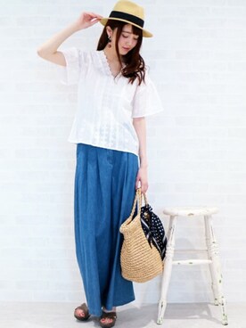 N. STAFFさん（レディース・165cm）の夏コーディネート