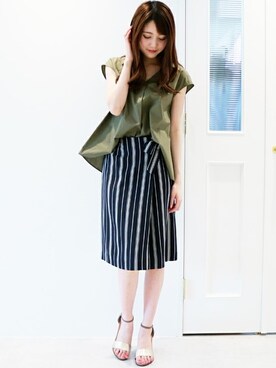 N. STAFFさん（レディース・165cm）の夏コーディネート