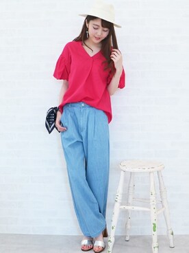 N. STAFFさん（レディース・165cm）の夏コーディネート