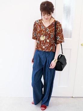 N. STAFFさん（レディース・165cm）の夏コーディネート