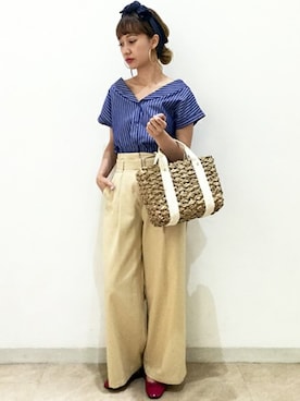 N. STAFFさん（レディース・162cm）の夏コーディネート