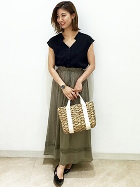 N. STAFFさん（レディース・158cm）の夏コーディネート