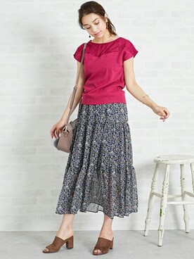 N. STAFFさん（レディース・166cm）の夏コーディネート