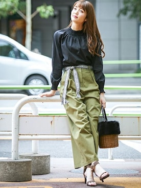 N. STAFFさん（レディース・165cm）の夏コーディネート