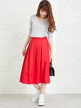 N. STAFFさん（レディース・165cm）の秋コーディネート