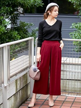 「N.（N. Natural Beauty Basic）（エヌエヌナチュラルビューティーベーシック）のアイテム（ハンチング/ベレー帽）」を使った、N. STAFFさん（レディース・166cm）の秋コーディネート