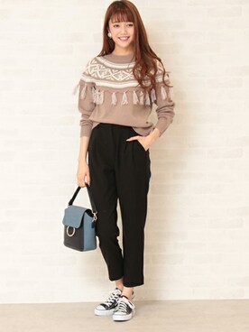 N. STAFFさん（レディース・165cm）の秋コーディネート