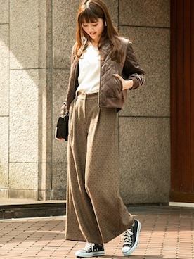 「N.（N. Natural Beauty Basic）（エヌエヌナチュラルビューティーベーシック）のアイテム（ブルゾン）」を使った、N. STAFFさん（レディース・165cm）の秋コーディネート