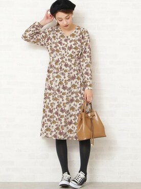 「N.（N. Natural Beauty Basic）（エヌエヌナチュラルビューティーベーシック）のアイテム（ハンチング/ベレー帽）」を使った、N. STAFFさん（レディース・166cm）の冬コーディネート