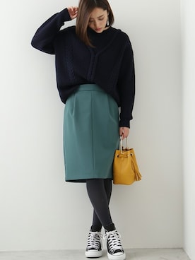 N. STAFFさん（レディース・163cm）の冬コーディネート