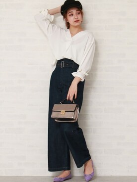 「N.（N. Natural Beauty Basic）（エヌエヌナチュラルビューティーベーシック）のアイテム（キャスケット）」を使った、N. STAFFさん（レディース・166cm）の冬コーディネート