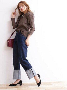 N. STAFFさん（レディース・166cm）の秋コーディネート