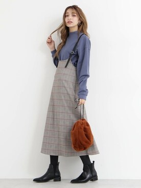 N. STAFFさん（レディース・167cm）の秋コーディネート