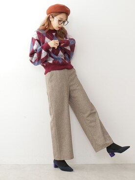 「N.（N. Natural Beauty Basic）（エヌエヌナチュラルビューティーベーシック）のアイテム（ハンチング/ベレー帽）」を使った、N. STAFFさん（レディース・167cm）の秋コーディネート