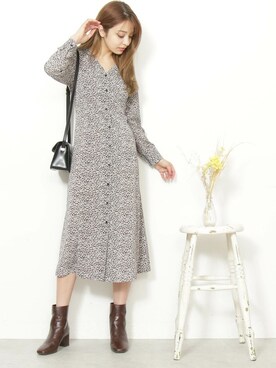 N. STAFFさん（レディース・167cm）の冬コーディネート