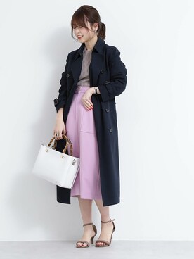 「N.（N. Natural Beauty Basic）（エヌエヌナチュラルビューティーベーシック）のアイテム（トレンチコート）」を使った、N. STAFFさん（レディース・153cm）の春コーディネート