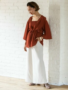 N. STAFFさん（レディース・162cm）の夏コーディネート