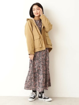 「N.（N. Natural Beauty Basic）（エヌエヌナチュラルビューティーベーシック）のアイテム（マウンテンパーカー）」を使った、N. STAFFさん（レディース・165cm）の秋コーディネート