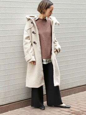 「N.（N. Natural Beauty Basic）（エヌエヌナチュラルビューティーベーシック）のアイテム（ダッフルコート）」を使った、N. STAFFさん（レディース・162cm）の秋コーディネート