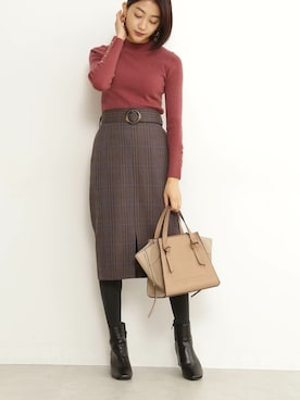 N. STAFFさん（レディース・161cm）の冬コーディネート