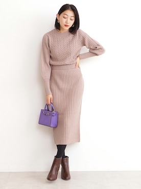 N. STAFFさん（レディース・161cm）の冬コーディネート