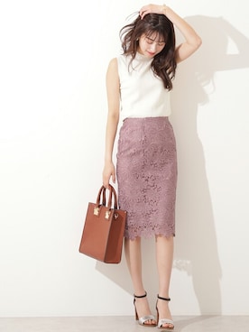 「#レース」｜N. STAFFさん（レディース・165cm）の春コーディネート
