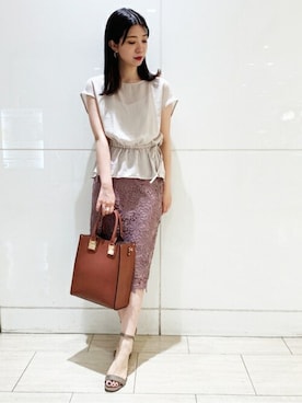 N. STAFFさん（レディース・158cm）の夏コーディネート