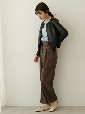 「N.（N. Natural Beauty Basic）（エヌエヌナチュラルビューティーベーシック）のアイテム（ブルゾン）」を使った、N. STAFFさん（レディース・165cm）の秋コーディネート