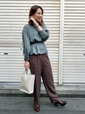 N. STAFFさん（レディース・160cm）の秋コーディネート