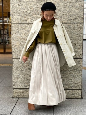「N.（N. Natural Beauty Basic）（エヌエヌナチュラルビューティーベーシック）のアイテム（ブルゾン）」を使った、N. STAFFさん（レディース・155cm）の秋コーディネート