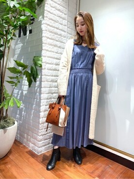 N. STAFFさん（レディース・157cm）の秋コーディネート