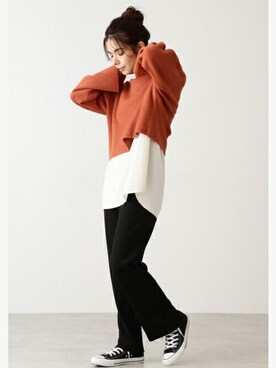 N. STAFFさん（レディース・163cm）の秋コーディネート