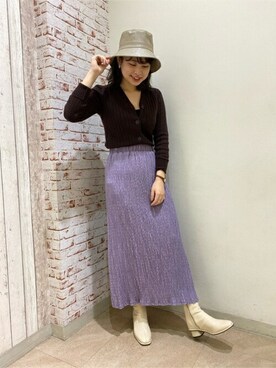 N. STAFFさん（レディース・160cm）の秋コーディネート