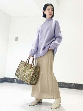 N. STAFFさん（レディース・158cm）の冬コーディネート