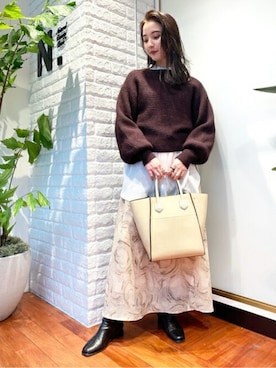 N. STAFFさん（レディース・157cm）の冬コーディネート