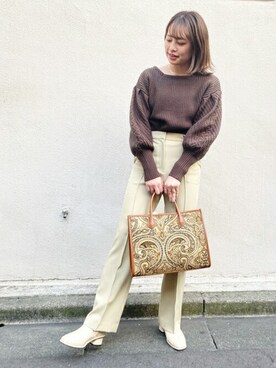 N. STAFFさん（レディース・160cm）の冬コーディネート