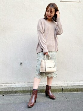 N. STAFFさん（レディース・160cm）の冬コーディネート