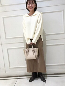 N. STAFFさん（レディース・156cm）の冬コーディネート