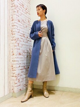 N. STAFFさん（レディース・162cm）の冬コーディネート