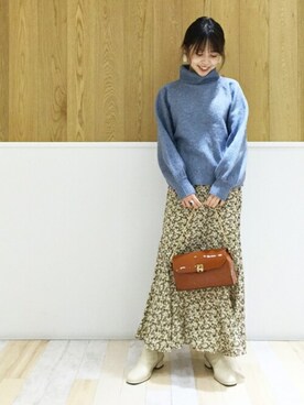 N. STAFFさん（レディース・153cm）の冬コーディネート