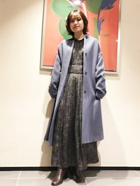 N. STAFFさん（レディース・156cm）の冬コーディネート