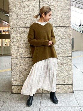 N. STAFFさん（レディース・155cm）の冬コーディネート