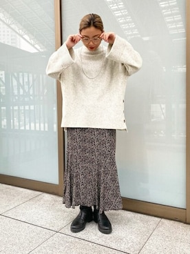 N. STAFFさん（レディース・155cm）の冬コーディネート