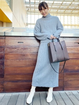 N. STAFFさん（レディース・164cm）の冬コーディネート