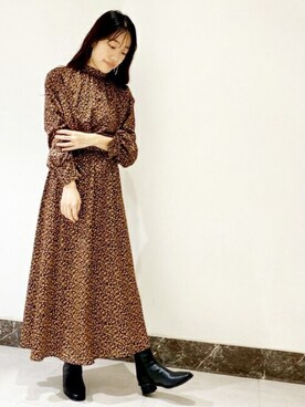 N. STAFFさん（レディース・160cm）の冬コーディネート