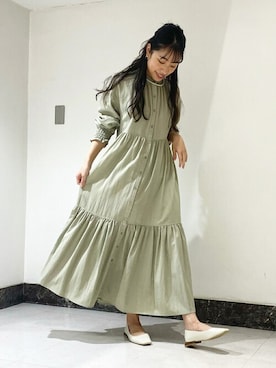 「N.（N. Natural Beauty Basic）（エヌエヌナチュラルビューティーベーシック）のアイテム（シャツワンピース）」を使った、N. STAFFさん（レディース・160cm）の冬コーディネート