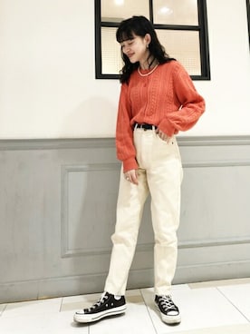 N. STAFFさん（レディース・156cm）の冬コーディネート