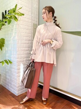 N. STAFFさん（レディース・157cm）の冬コーディネート