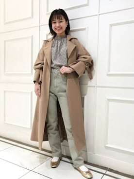 「N.（N. Natural Beauty Basic）（エヌエヌナチュラルビューティーベーシック）のアイテム（トレンチコート）」を使った、N. STAFFさん（レディース・156cm）の冬コーディネート