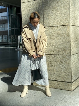 「N.（N. Natural Beauty Basic）（エヌエヌナチュラルビューティーベーシック）のアイテム（トレンチコート）」を使った、N. STAFFさん（レディース・155cm）の冬コーディネート